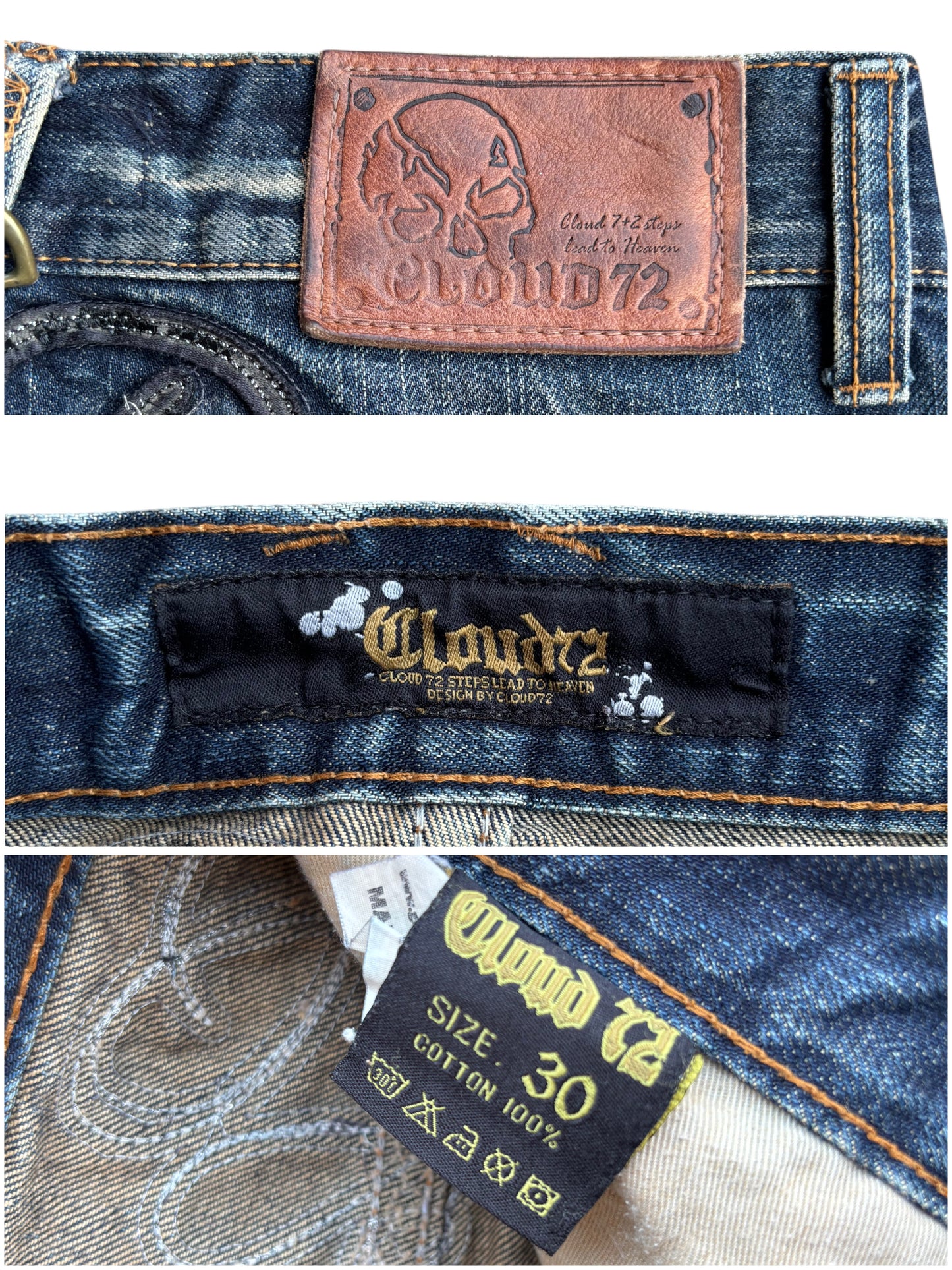 Cloud72 Leather Patch Denim (W30)